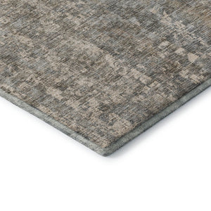 HomeRoots 8' X 10' Beige and Gray Abstract Washable Area Rug - Durable, Stain Resistant, UV Protected Style Upgrade! 650234