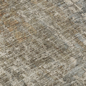 HomeRoots 8' X 10' Beige and Gray Abstract Washable Area Rug - Durable, Stain Resistant, UV Protected Style Upgrade! 650234