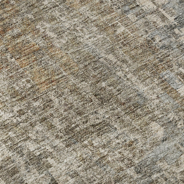 HomeRoots 8' X 10' Beige and Gray Abstract Washable Area Rug - Durable, Stain Resistant, UV Protected Style Upgrade! 650234
