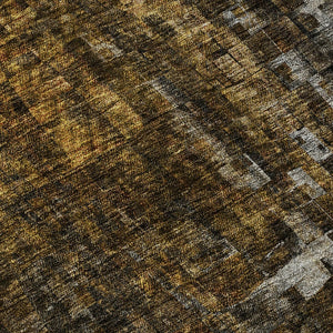 HomeRoots 8' X 10' Brown and Gray Abstract Washable Area Rug with UV Protection for Stylish Everyday Living 650240