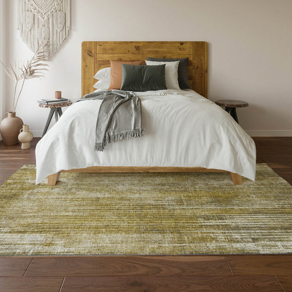 HomeRoots 10' Brown and Ivory Striped Washable Area Rug - Durable, UV-Protected, Perfect for Family Spaces! 650266