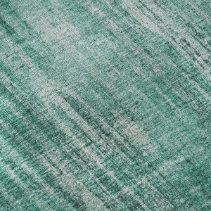 HomeRoots 5' X 8' Teal & Ivory Striped Area Rug – Washable, UV-Protected, Durable for Homes with Kids & Pets 650274