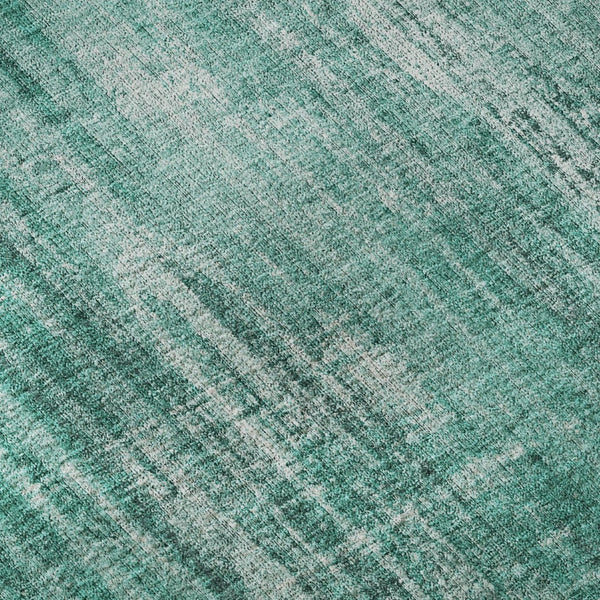 HomeRoots 5' X 8' Teal & Ivory Striped Area Rug – Washable, UV-Protected, Durable for Homes with Kids & Pets 650274