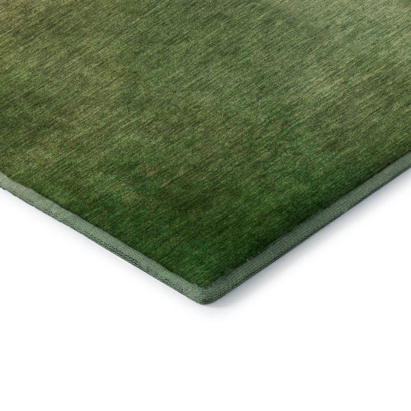HomeRoots 8' Blush and Green Ombre Round Rug - Durable, Stain-Resistant, UV-Protected for Modern Homes 650281