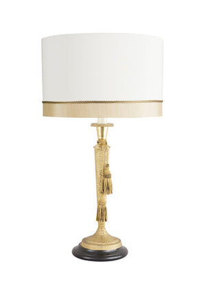 Wildwood Jeweler's Hand-Hammered Antique Brass Lamp With Espresso Base — Vintage Craftsmanship, Compact 31" 65029-2