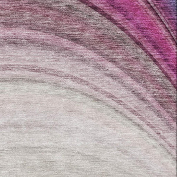 HomeRoots 8' X 10' Ombre Washable Area Rug in Beige, Purple & Blue with UV Protection for Modern Spaces 650294