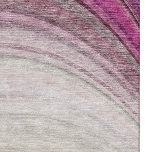 HomeRoots 9' X 12' Stylish Beige to Purple and Blue Ombre Area Rug - Durable, Stain-Resistant, UV Protected! 650295
