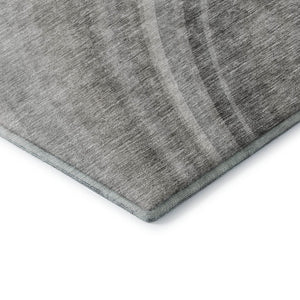 HomeRoots 5' X 8' Ombre Gray Ivory Beige Washable Area Rug with UV Protection - Stylish & Durable Design! 650310