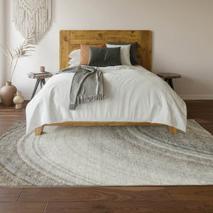 HomeRoots 5' X 8' Ombre Gray Ivory Beige Washable Area Rug with UV Protection - Stylish & Durable Design! 650310
