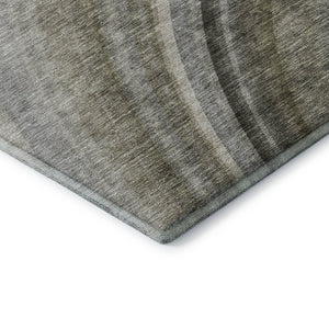 HomeRoots 8' X 10' Elegant Taupe Gold Gray Ombre Area Rug - Washable, UV Protected, Stain Resistant, Soft Feel 650324