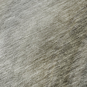 HomeRoots 10' Taupe Gold and Gray Ombre Area Rug - Washable, UV Protected, Stylish & Durable for Any Space 650326
