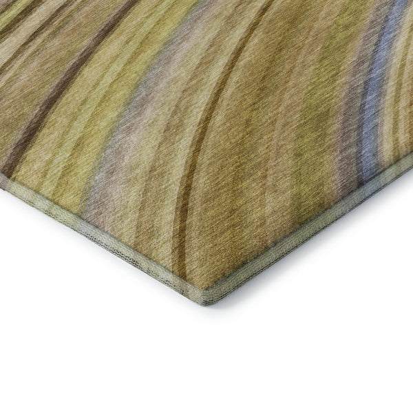 HomeRoots 10' Abstract Washable Area Rug in Beige, Blue & Ivory – UV Protected, Stain-Resistant, Durable Design 650338