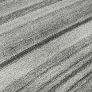 HomeRoots 5' X 8' Gray And Ivory Abstract Area Rug – Washable, UV-Protected, Durable for High-Traffic Spaces 650346