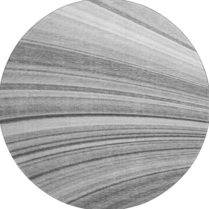 HomeRoots 8' Gray and Ivory Abstract Round Rug – Washable, UV-Protected, Stylish Comfort for Modern Spaces 650347