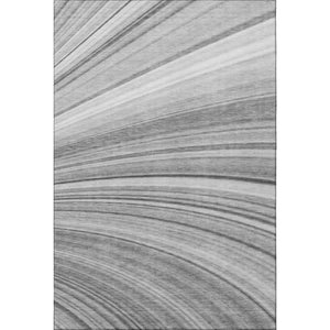 HomeRoots 8' X 10' Gray and Ivory Abstract Washable Area Rug - Stain Resistant, UV Protected for Family Homes 650348