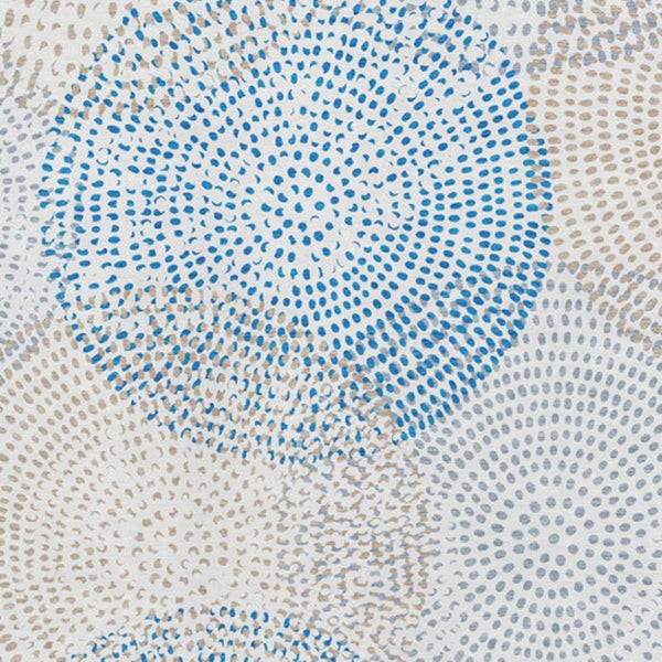 HomeRoots 9' X 12' Ivory And Blue Abstract Washable Area Rug - Durable, Stylish, UV-Protected for Busy Homes 650367