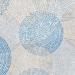 HomeRoots 10' X 14' Ivory and Blue Abstract Area Rug - Washable, UV Protected, Durable Style for High-Traffic Homes 650368