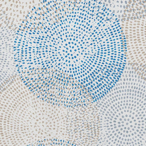 HomeRoots 10' X 14' Ivory and Blue Abstract Area Rug - Washable, UV Protected, Durable Style for High-Traffic Homes 650368