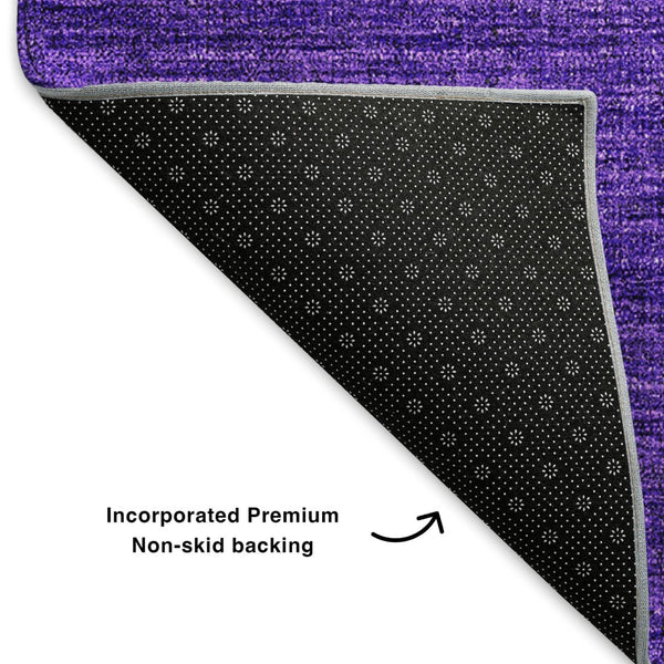 HomeRoots 9' X 12' Green-Purple Ombre Area Rug – Washable, UV-Protected, Perfect for Kids & Pets' Homes! 650379