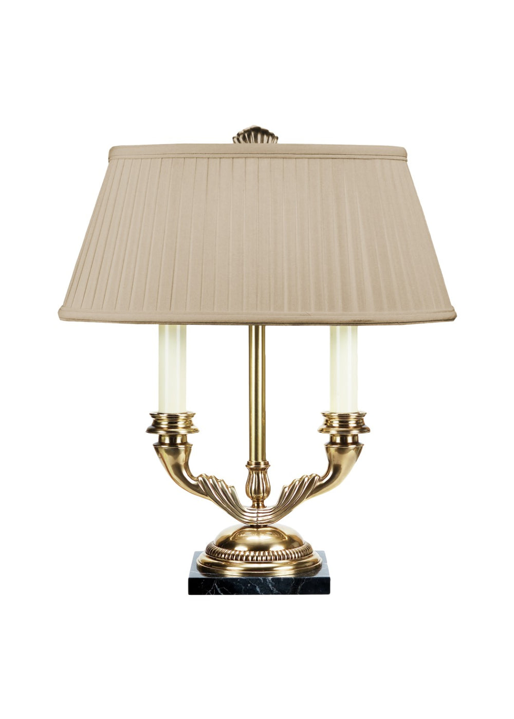 Wildwood Trevor Antique Brass Twin-Arm Candlestick Table Lamp — Vintage Patina, Sculptural Ambient Lighting (98) 65038