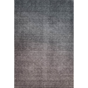 HomeRoots 10' Gray and Brown Ombre Area Rug - Washable, UV Protected, Durable Design for High-Traffic Spaces 650386