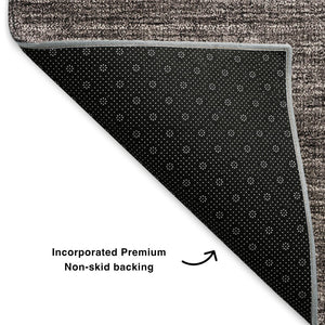 HomeRoots 10' Gray and Brown Ombre Area Rug - Washable, UV Protected, Durable Design for High-Traffic Spaces 650386
