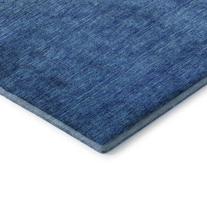 HomeRoots 8' Stylish Olive Green to Blue Ombre Round Rug - Washable, Durable, UV Protected for Busy Homes 650395