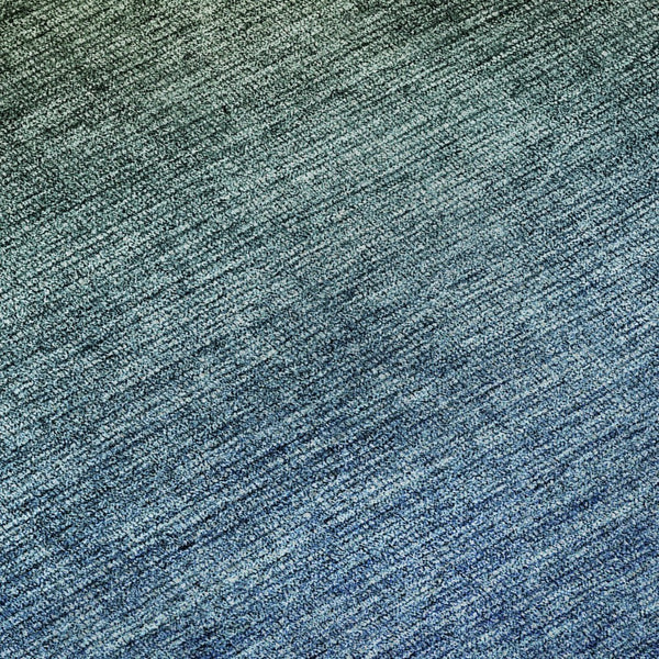 HomeRoots 10' X 14' Olive Green & Blue Ombre Washable Area Rug – UV Protected, Stain-Resistant, Modern Style 650398