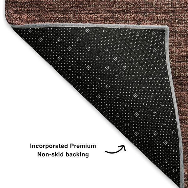 HomeRoots 8' Teal and Brown Ombre Round Rug – Washable, UV Protected, and Stain-Resistant for Busy Homes 650407