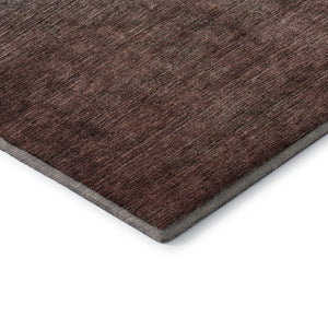 HomeRoots 8' Teal and Brown Ombre Round Rug – Washable, UV Protected, and Stain-Resistant for Busy Homes 650407