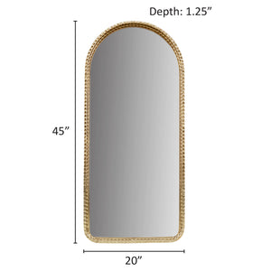 JLA Home Madison Park - Gold Arched Wall Mirror with Dazzling Gold Finish, Ready-to-Hang Decorative Accent for Entryways MP95F-0327