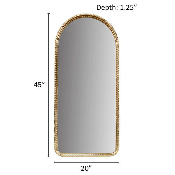 JLA Home Madison Park - Gold Arched Wall Mirror with Dazzling Gold Finish, Ready-to-Hang Decorative Accent for Entryways MP95F-0327