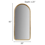 Madison Park N/A Glam/Luxury Gold Metal Arch Wall Mirror MP95F-0327 Gold