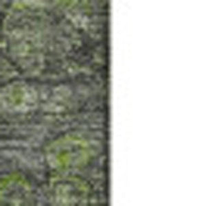 HomeRoots 5' X 8' Artichoke Green Gray Ivory Abstract Rug - Stylish, Washable, UV Protected, Pet-Friendly Design 650412