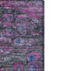 HomeRoots 9' X 12' Washable Abstract Area Rug in Blue, Pink & Purple - UV Protected for High-Traffic Spaces 650421