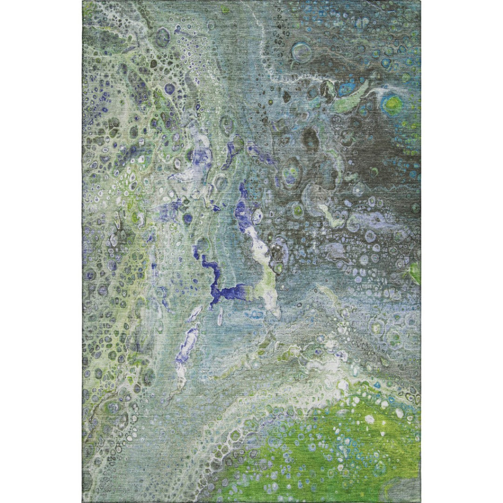 HomeRoots 10' X 14' Contemporary Abstract Area Rug – Washable, UV-Protected, Stain-Resistant, Perfect for Homes! 650428