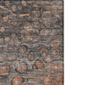 HomeRoots 8' X 10' Contemporary Terra Cotta Area Rug - Washable, UV-Resistant, Stylish, and Durable Design 650450
