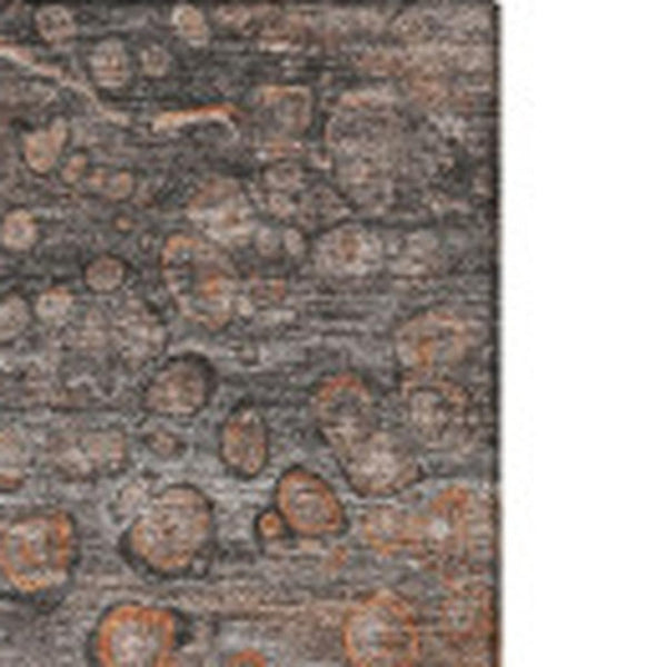HomeRoots 8' X 10' Contemporary Terra Cotta Area Rug - Washable, UV-Resistant, Stylish, and Durable Design 650450