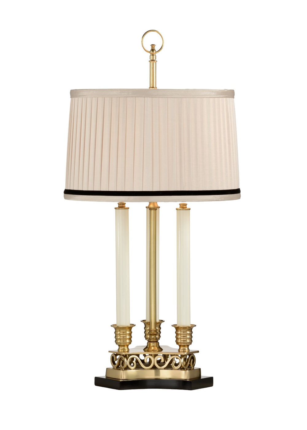 Wildwood Thea Antique Brass Triple-Candle Table Lamp — 28" Ambient Lighting, Compact Elegant Accent For Home 65046-2