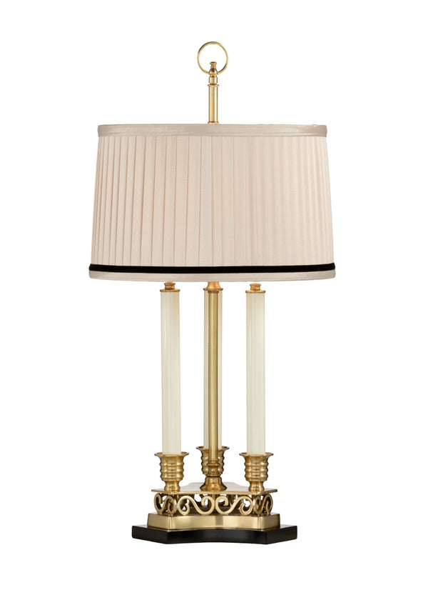 Wildwood Thea Antique Brass Triple-Candle Table Lamp — 28" Ambient Lighting, Compact Elegant Accent For Home 65046-2
