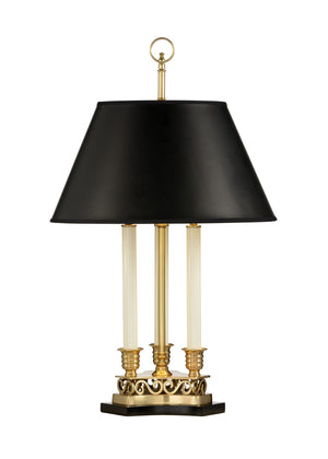 Wildwood Thea Antique Brass Triple-Candle Table Lamp — Timeless Architectural Accent, 28" Height, Warm Ambient Light 65046