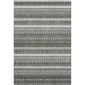 HomeRoots 10' Gray and Ivory Striped Washable Area Rug - UV Protected, Stain Resistant, Ideal for Busy Homes! 650482