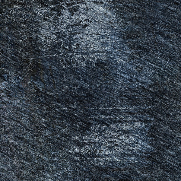 HomeRoots 9' Blue Black Gray Abstract Washable Area Rug with UV Protection - Durable, Stylish & Easy Care 650499
