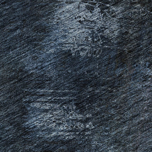 HomeRoots 10' X 14' Contemporary Blue, Black & Gray Abstract Washable Area Rug with Stain & UV Protection 650500