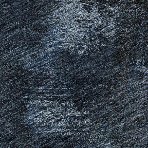HomeRoots 10' X 14' Contemporary Blue, Black & Gray Abstract Washable Area Rug with Stain & UV Protection 650500