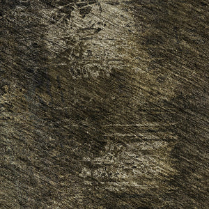 HomeRoots 8' X 10' Abstract Chocolate Gray & Charcoal Washable Area Rug with UV Protection for High Traffic Areas 650504