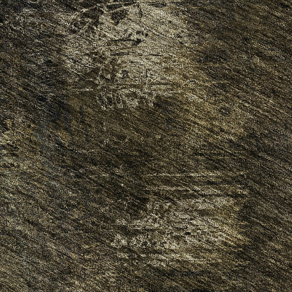 HomeRoots 8' X 10' Abstract Chocolate Gray & Charcoal Washable Area Rug with UV Protection for High Traffic Areas 650504