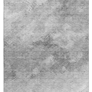 HomeRoots 10' Silver and Gray Abstract Washable Area Rug - UV Protected, Soft, Durable, Perfect for Any Space! 650530