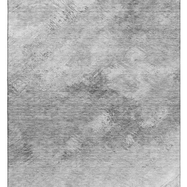 HomeRoots 10' Silver and Gray Abstract Washable Area Rug - UV Protected, Soft, Durable, Perfect for Any Space! 650530