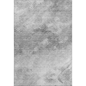 HomeRoots 10' Silver and Gray Abstract Washable Area Rug - UV Protected, Soft, Durable, Perfect for Any Space! 650530